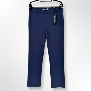 Betabrand NEW XL Straight Leg Yoga Work Pants Navy Blue